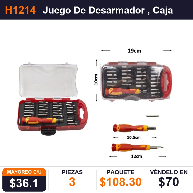 Juego De Desarmador - Pack x3