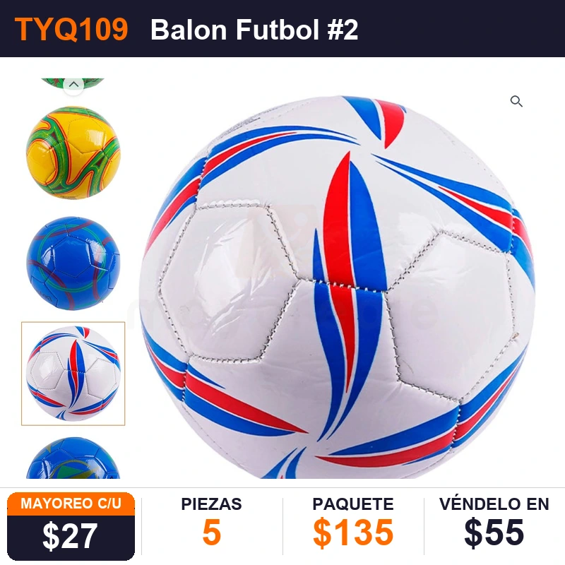 Balon Futbol #2 (14 Cms) - Pack x5