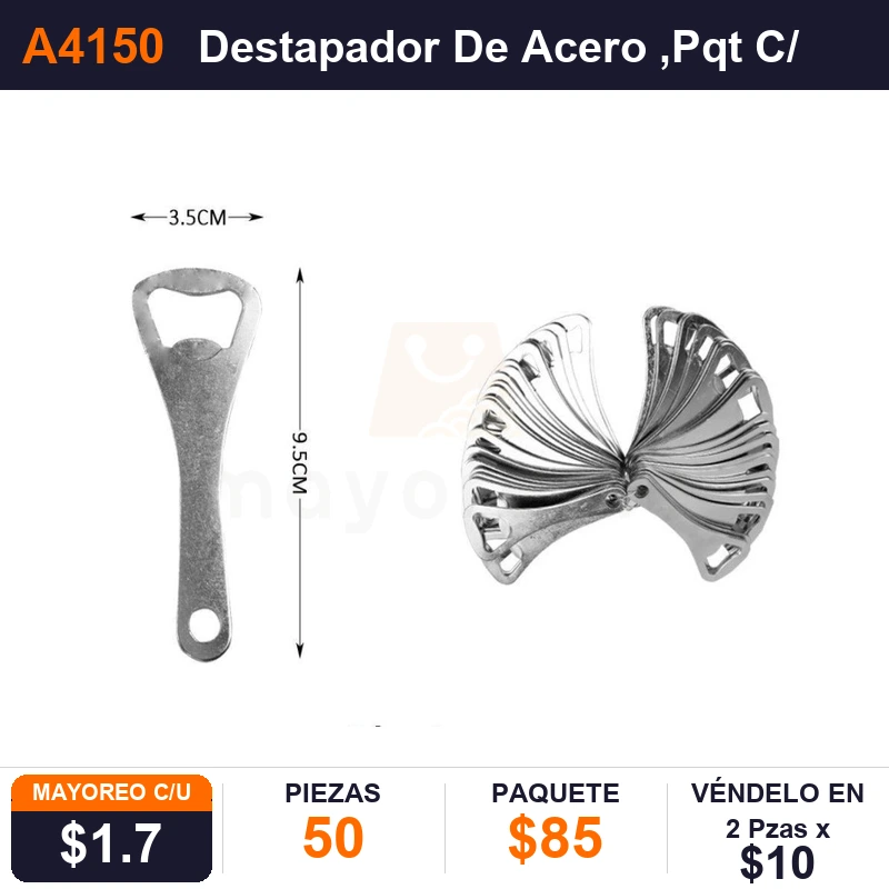 Destapador De Acero - Pack x50