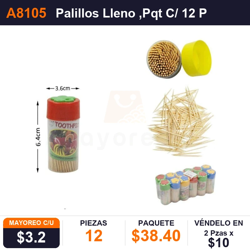 Palillos Lleno - Pack x12