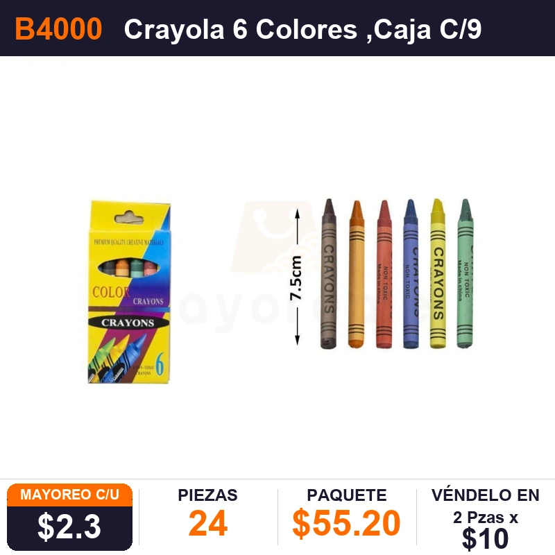 Crayola 6 Colores - Pack x24