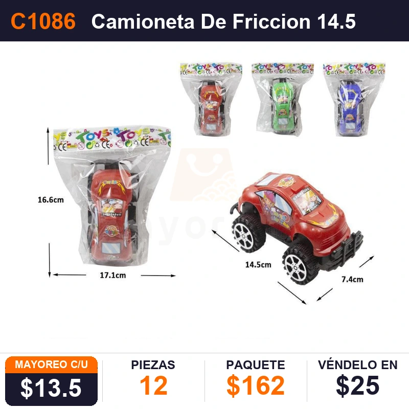Camioneta De Friccion 14.5Cms - Pack x12
