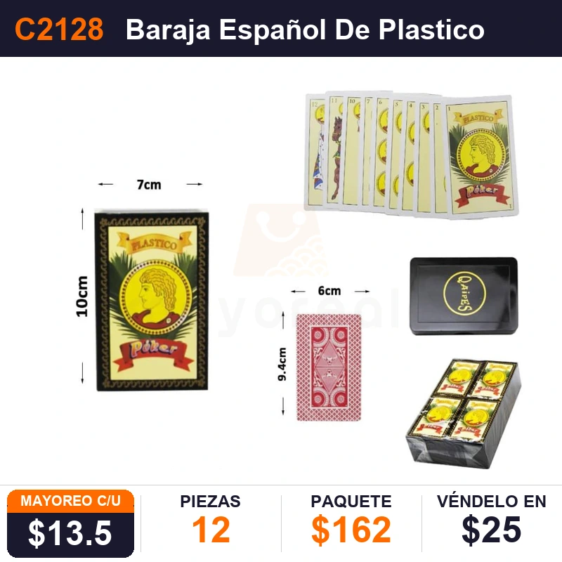 Baraja Español De Plastico - Pack x12