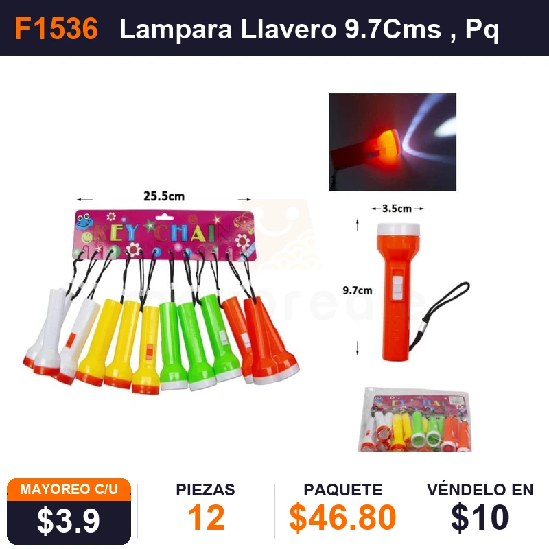 Lampara Llavero 9.7 Cms - Pack x12