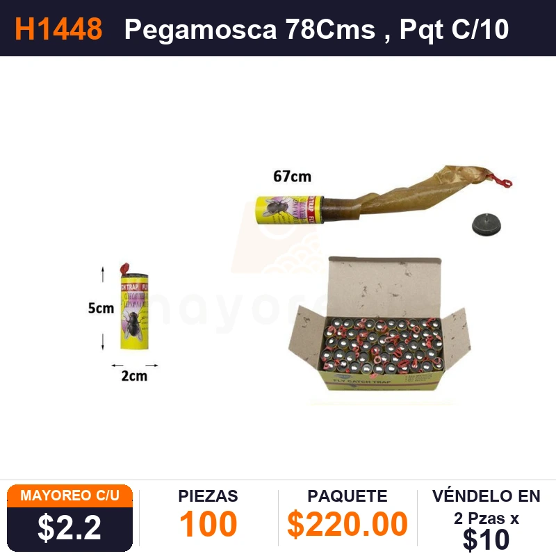 Pegamosca 78Cms - Pack x100